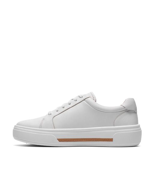 Clarks White Shoe Hollyrose Zip