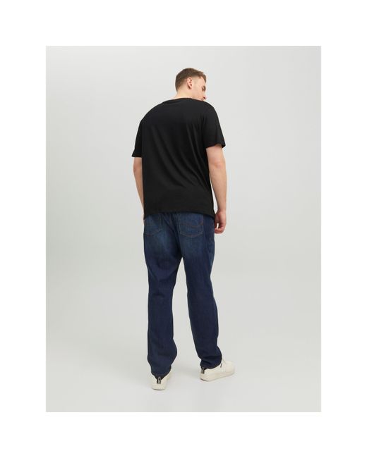 Jack & Jones White Short Sleeve Logo T-Shirt Plus Size for men