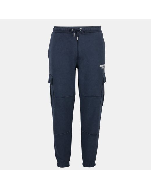 Jack Wills Blue Script Cargo Cotton Ribbed Cuffs Joggers for men