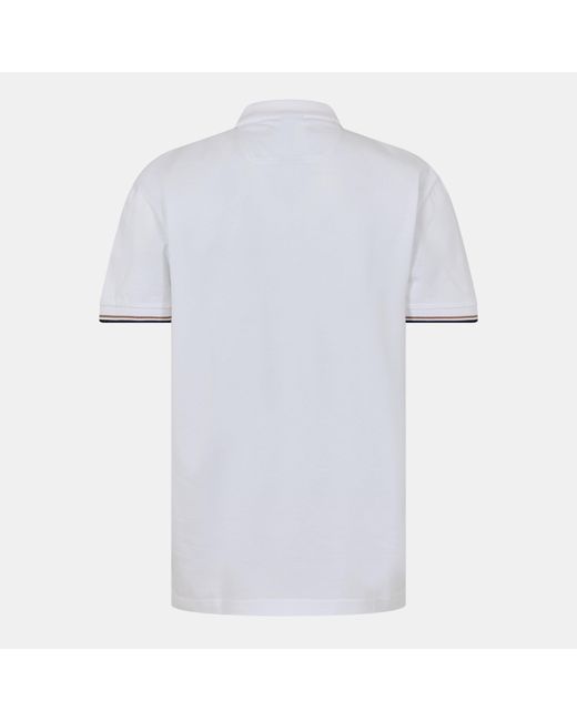 Boss White Philix Pima Cotton Short Sleeve Polo Shirt for men