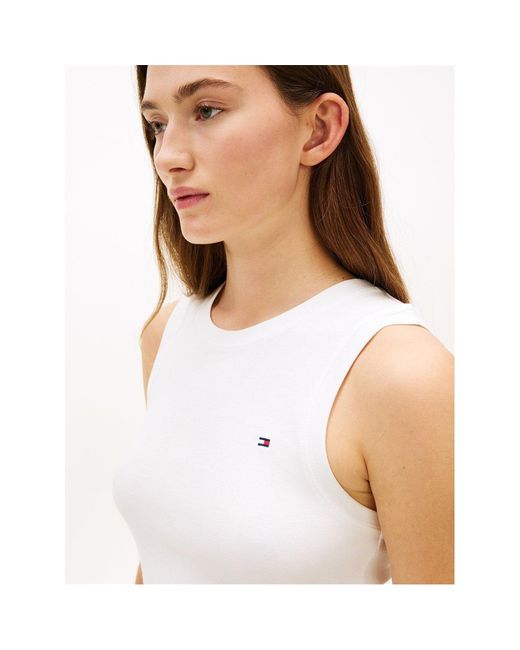 Tommy Hilfiger White Tommy Slim Cody Vest Ld62