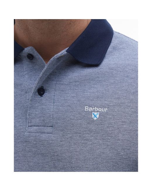 Barbour Blue Sports Polo Mix Shirt for men