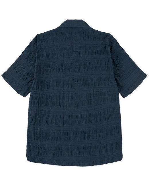 PREVU Blue Seersucker Beckerr Shirt for men