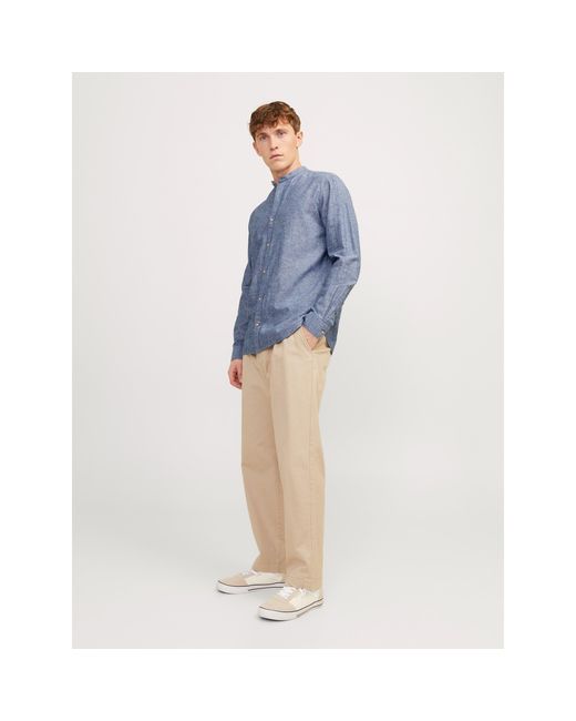 Jack & Jones Blue Ls B Lin Shirt Sn99