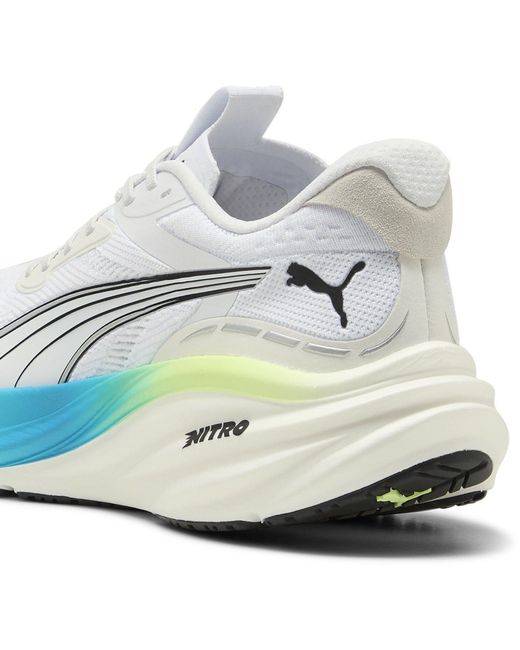 PUMA White Magnify Nitro 3 Everyday Neutral Road Running Shoes for men