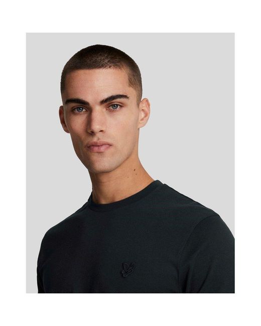 Lyle & Scott Black Tonal Tee for men