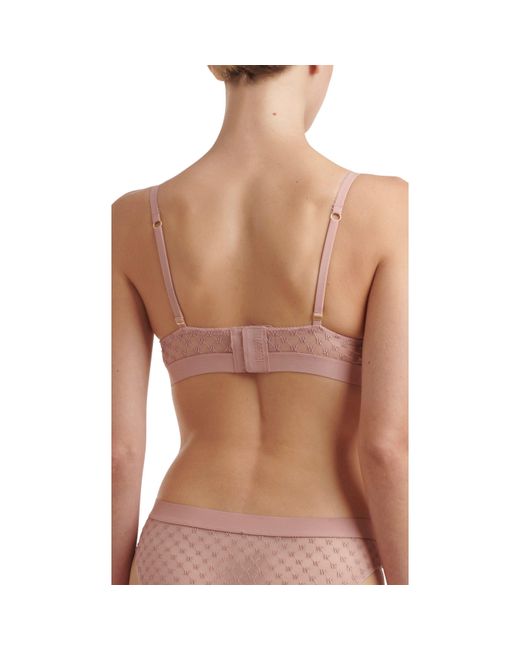 Wolford Pink Sheer Lace Non-Wired Triangle Bralette