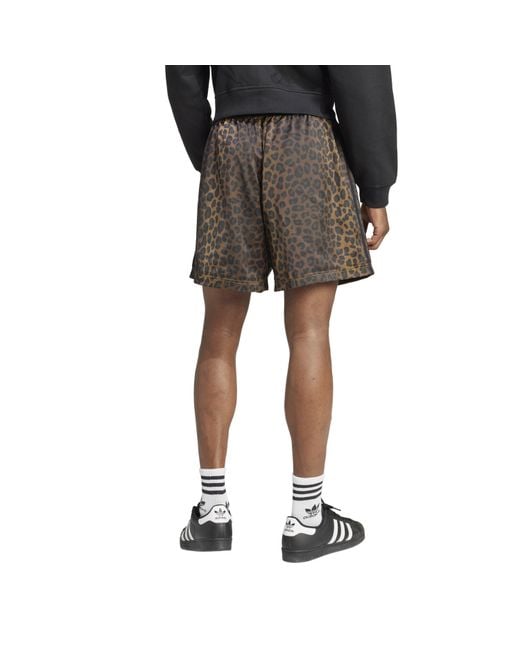Adidas Originals Gray All Over Print Fleece Jogger Shorts for men