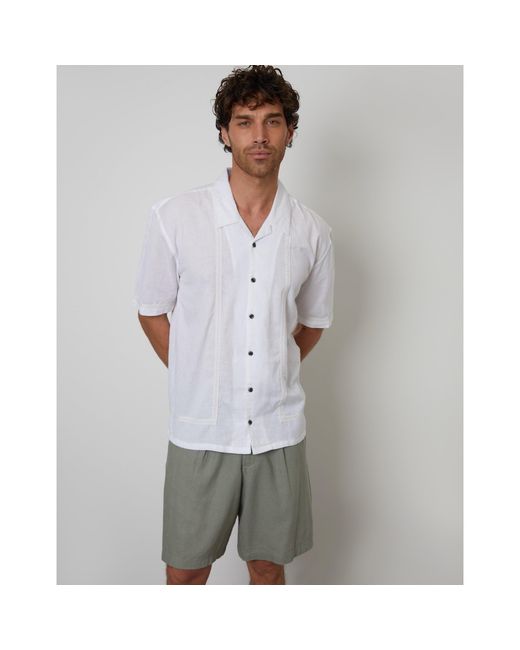 Threadbare Gray Short-Sleeve Bowling Shirt for men