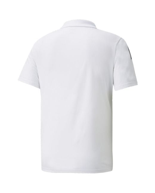 PUMA White Teamliga Sideline Polo Shirt for men