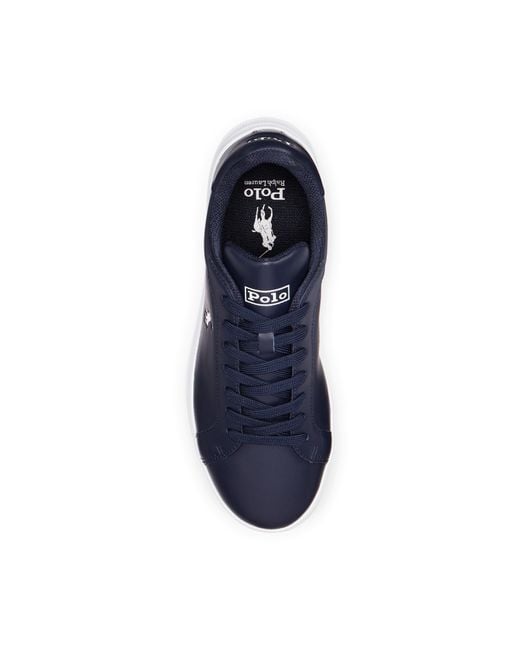 Polo Ralph Lauren Black Heritage Court Low-Top Trainers for men