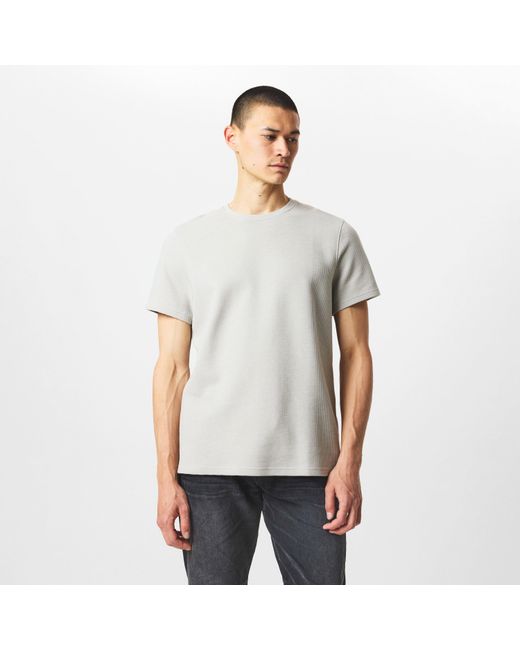 Firetrap White Regular Fit Waffle T-Shirt for men