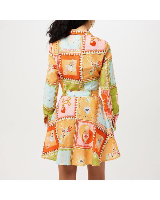 Never Fully Dressed Orange Lauren Shirt Dress