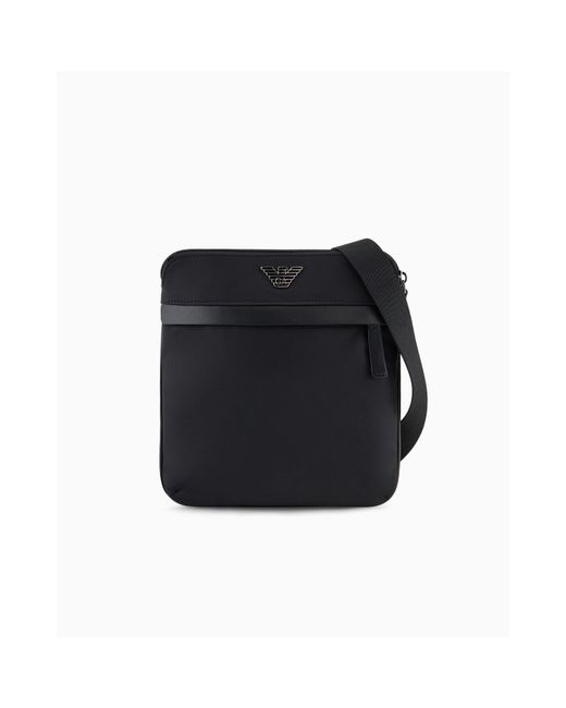 Emporio Armani Black Adjustable Cross Body Bag for men