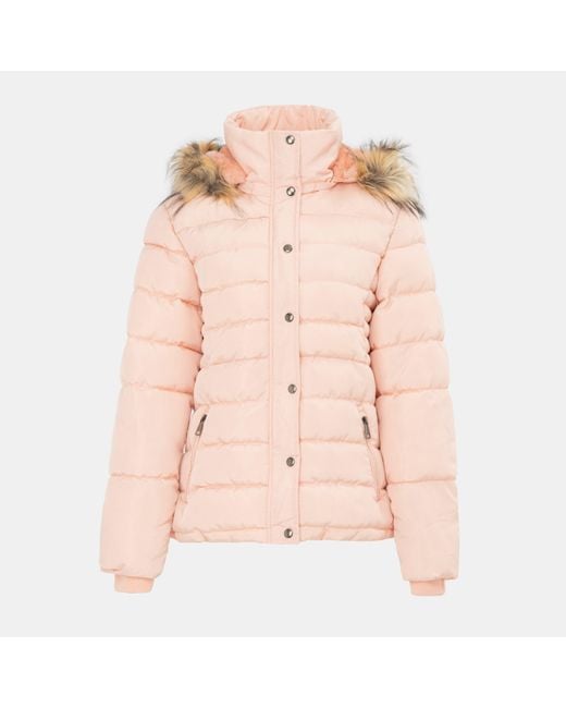 I Saw It First Pink Isif Detachable Hood Fur Trim Sherpa Lined Parka