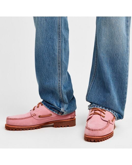 Timberland Pink Authentic Boat Shoe for men