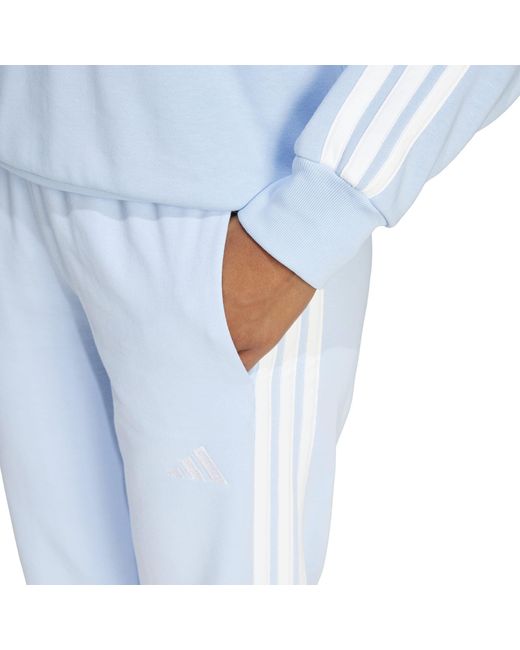 Adidas Blue Essentials 3-Stripes Pants Slim