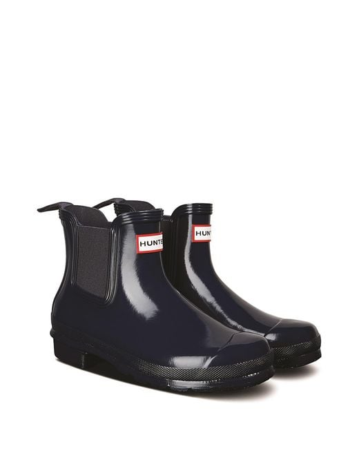 Hunter Blue Original Chelsea Gloss Boot