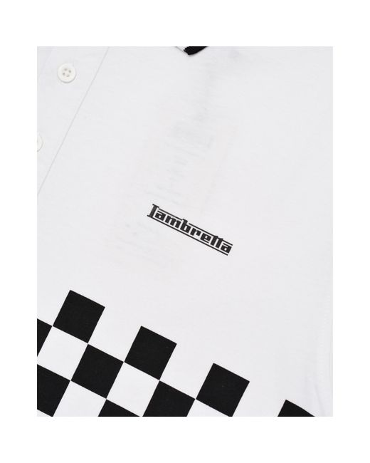 Lambretta White Tone Short Sleeve Polo Shirt for men