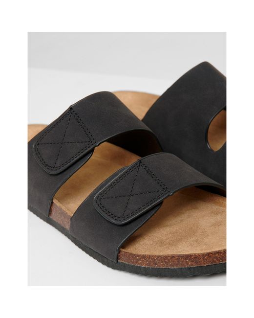 Threadbare Black Artemis Flat Sandal for men