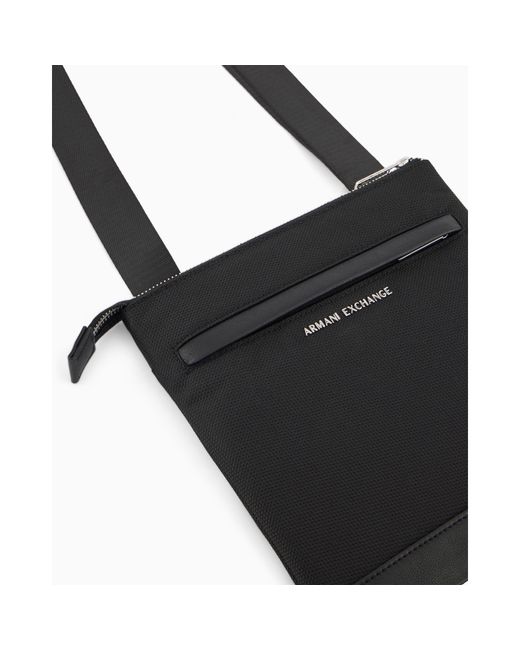 ARMANI EXCHANGE Black Cross Body Bag for men