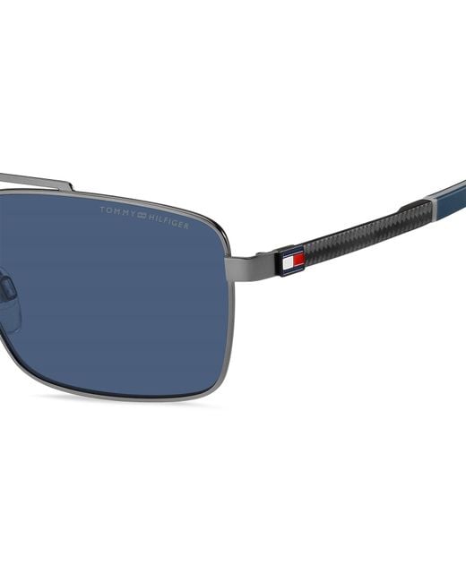 Tommy Hilfiger Blue Rectangle Sunglasses for men