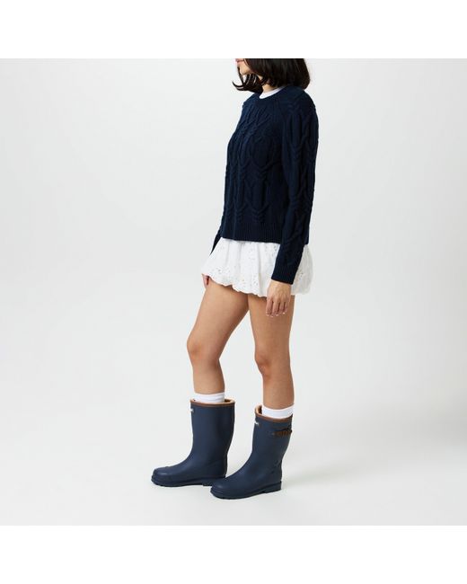Gelert Blue Fur Lined Welly Boot