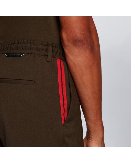 HUGO Brown Slim Fit Trouser for men