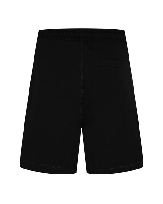 Boss Black Mid-Length Elasticated Drawstring Fleece Shorts for men