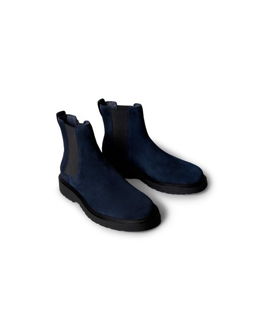 Calvin Klein Blue Suede Chelsea Boots for men
