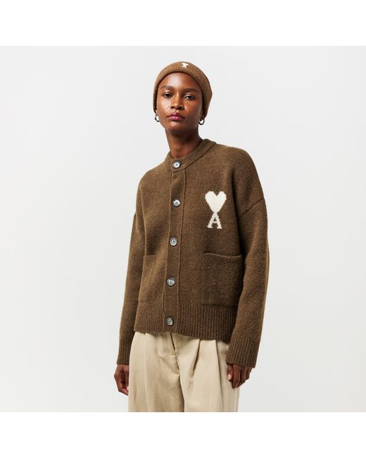 AMI Brown Adc Cardigan