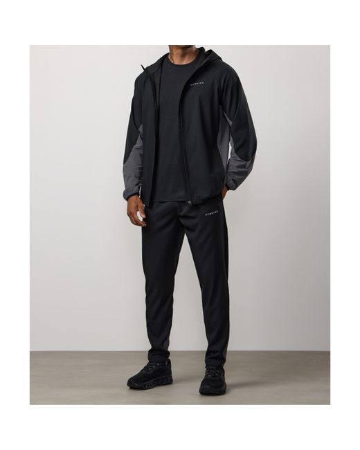 Gym King Black Progress Long Sleeve Windbreaker for men