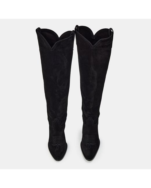 Polo Ralph Lauren Black Slouch Knee High Boots