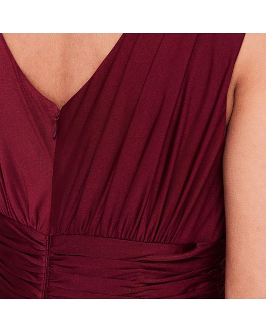 Biba Red Bridesmaid Deep V Maxi Dress
