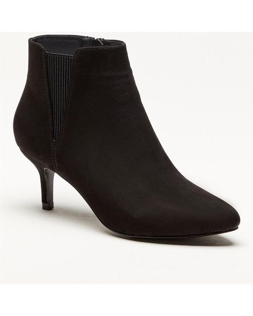 Be You Black Ultimate Comfort Kitten Heel Ankle Boots