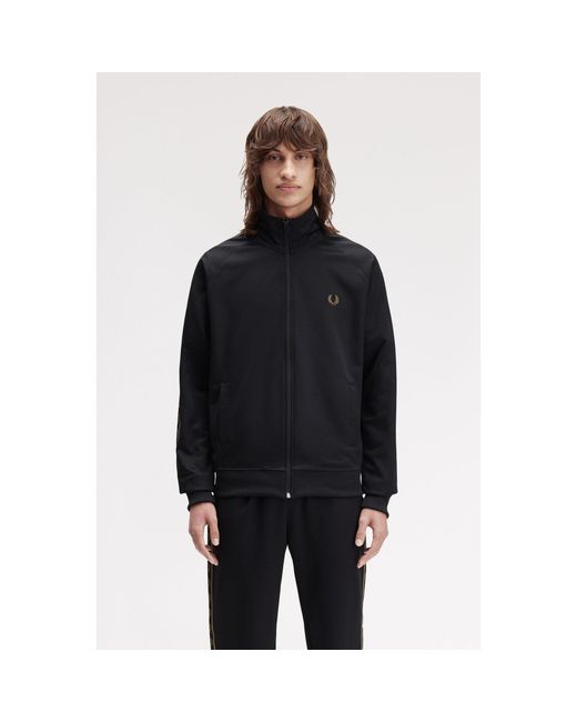 Fred Perry Black Tape Poly Tracksuit Top for men