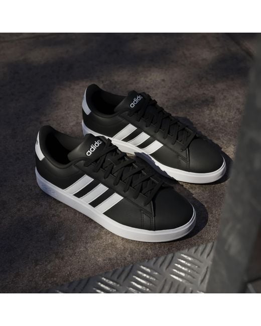 Adidas Black Grand Court Cloudfoam Comfort Shoes