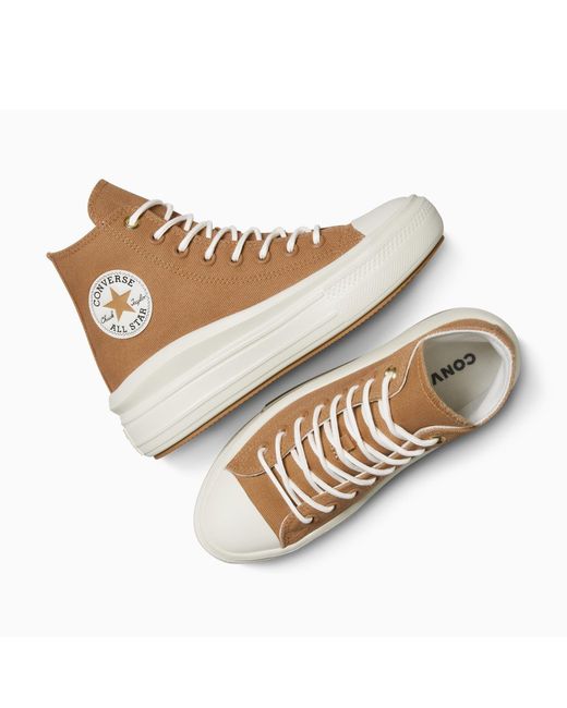 Converse Natural Chuck Taylor All Star Mov Canvas High-Top Trainers