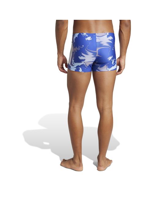 Adidas Blue Graphic Swim Boxers for men