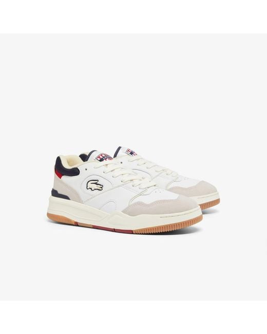 Lacoste White Lineshot Leather Trainers Size 9 for men