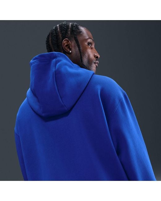 Nike Blue Inter Milan Se Acg Therma-Fit Soccer Pullover Hoodie for men