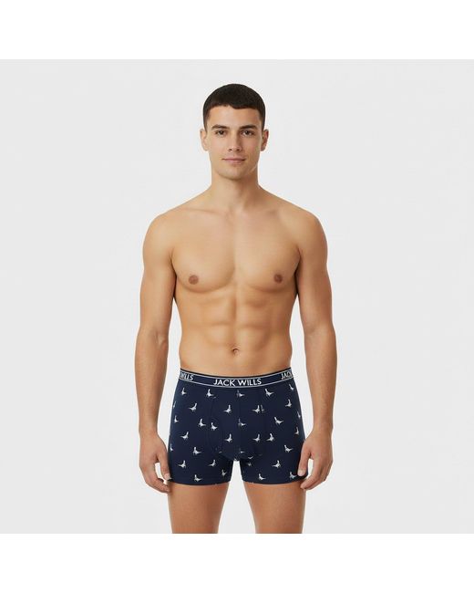 Jack Wills Blue Jw Daundley Boxers 3 Pack for men
