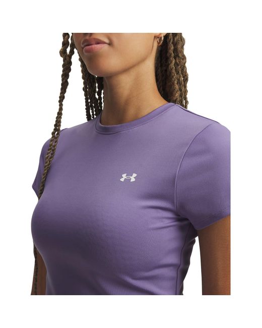 Under Armour Purple Motion Short Sleeve Performance Gym Top