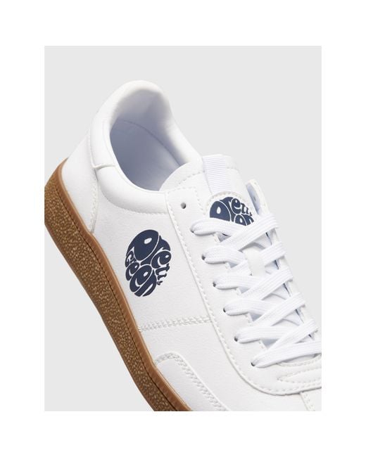 Pretty Green White Low-Top Trainers for men