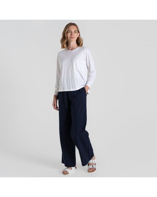 Craghoppers White Emere Long Sleeve T-Shirt