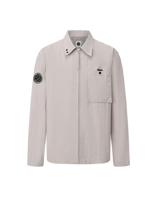Pretty Green Gray Heaton Overshirt for men