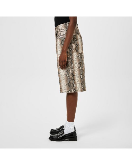 Jaded London Natural Faded Animal Print Jorts