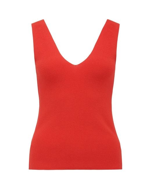 Forever New Red Amara Fashioning Detail Knit Tank Top