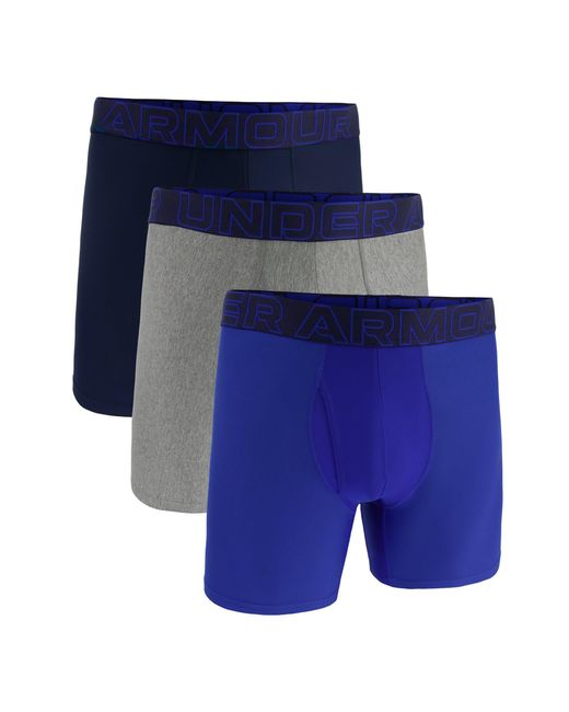 Under Armour Blue 3-pack Performance Tech Boxer Brief for men