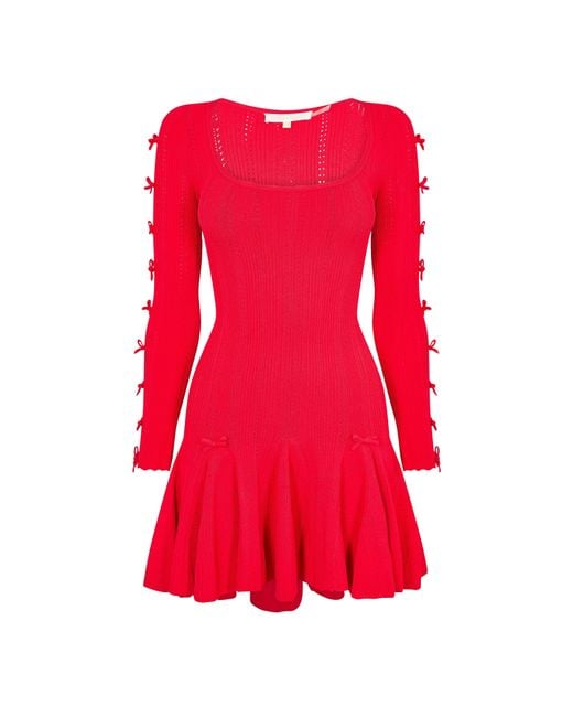 LoveShackFancy Red Seychelle Mini Dress